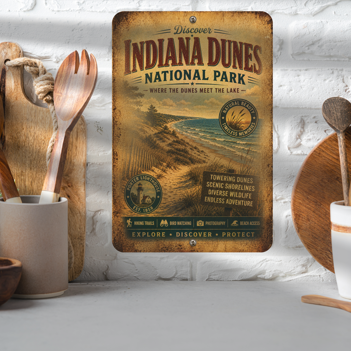 Indiana Dunes National Park Metal Sign