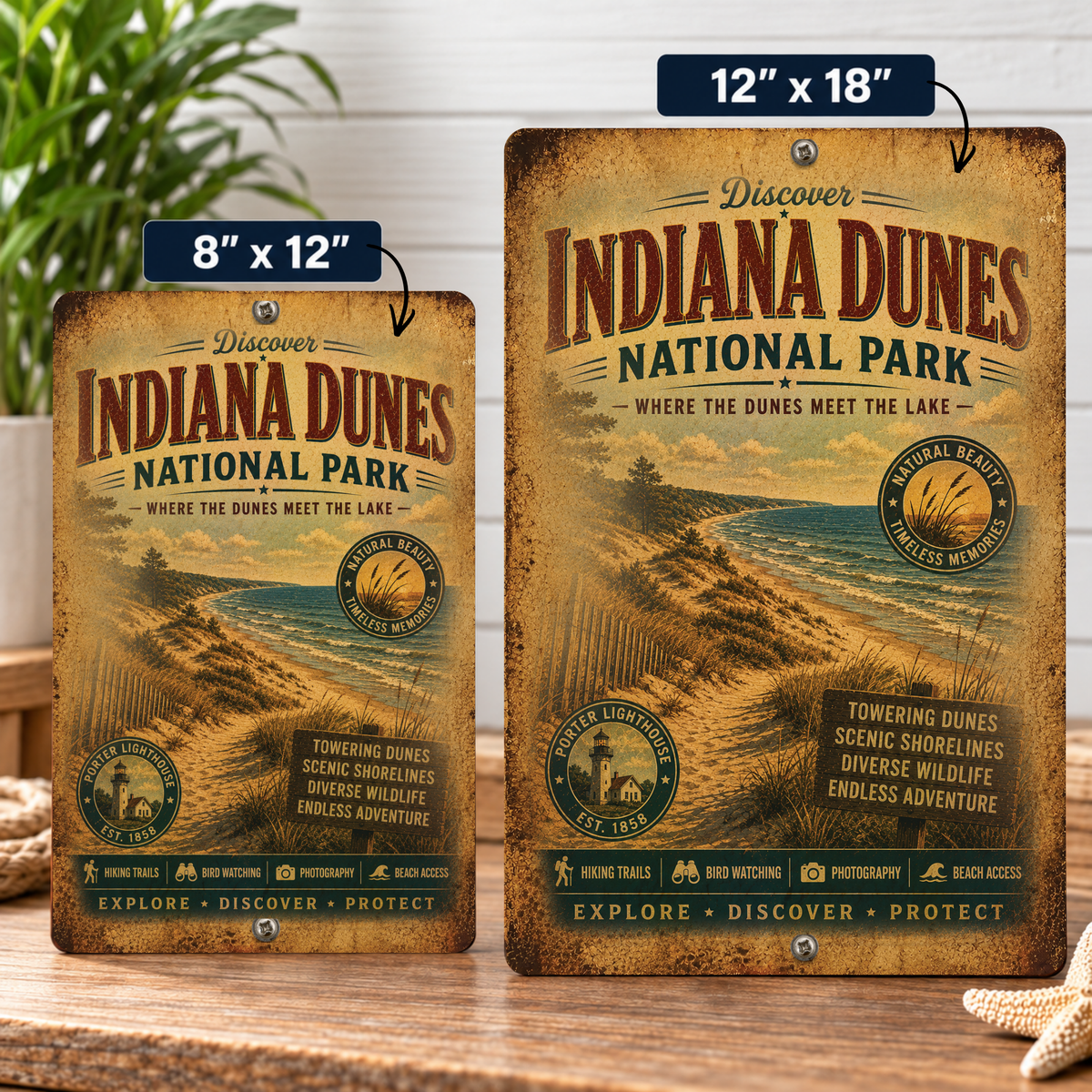 Indiana Dunes National Park Metal Sign