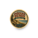 Indiana Dunes National Park Ceramic Coaster – 4" Round