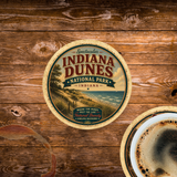 Indiana Dunes National Park Ceramic Coaster – 4" Round