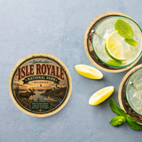 Isle Royale National Park Ceramic Coaster – 4" Round