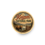 Katmai National Park Ceramic Coaster – 4" Round