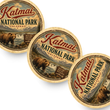 Katmai National Park Ceramic Coaster – 4" Round