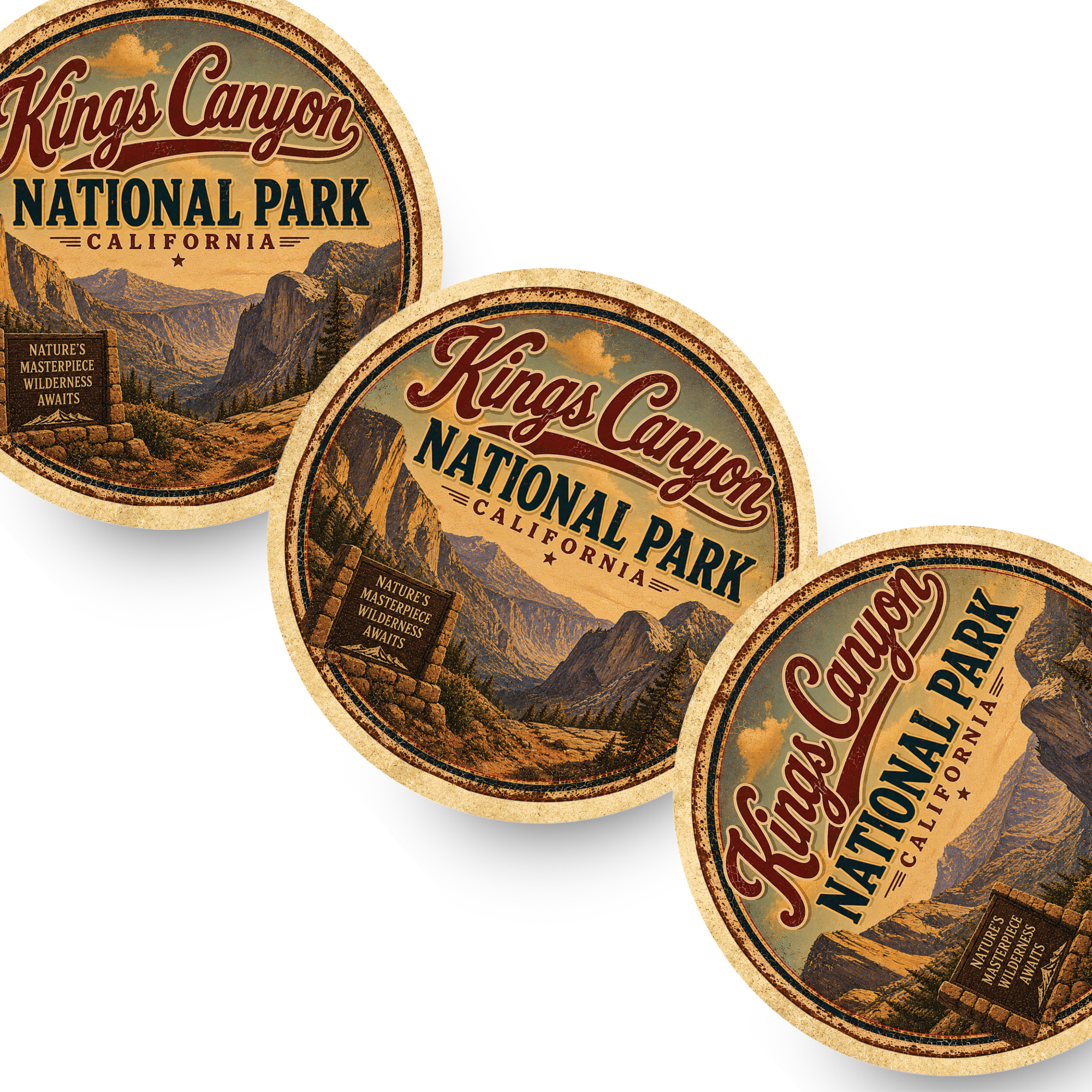 Kings Canyon National Park Ceramic Coaster – 4" Round