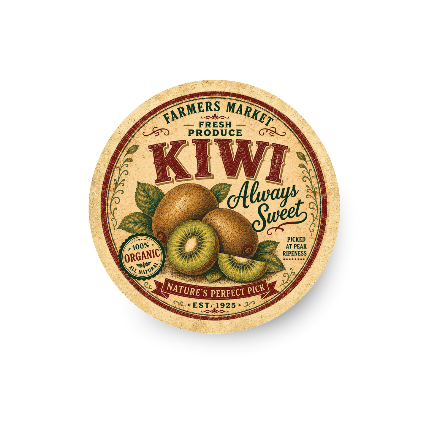Vintage Kiwi Refrigerator Magnet