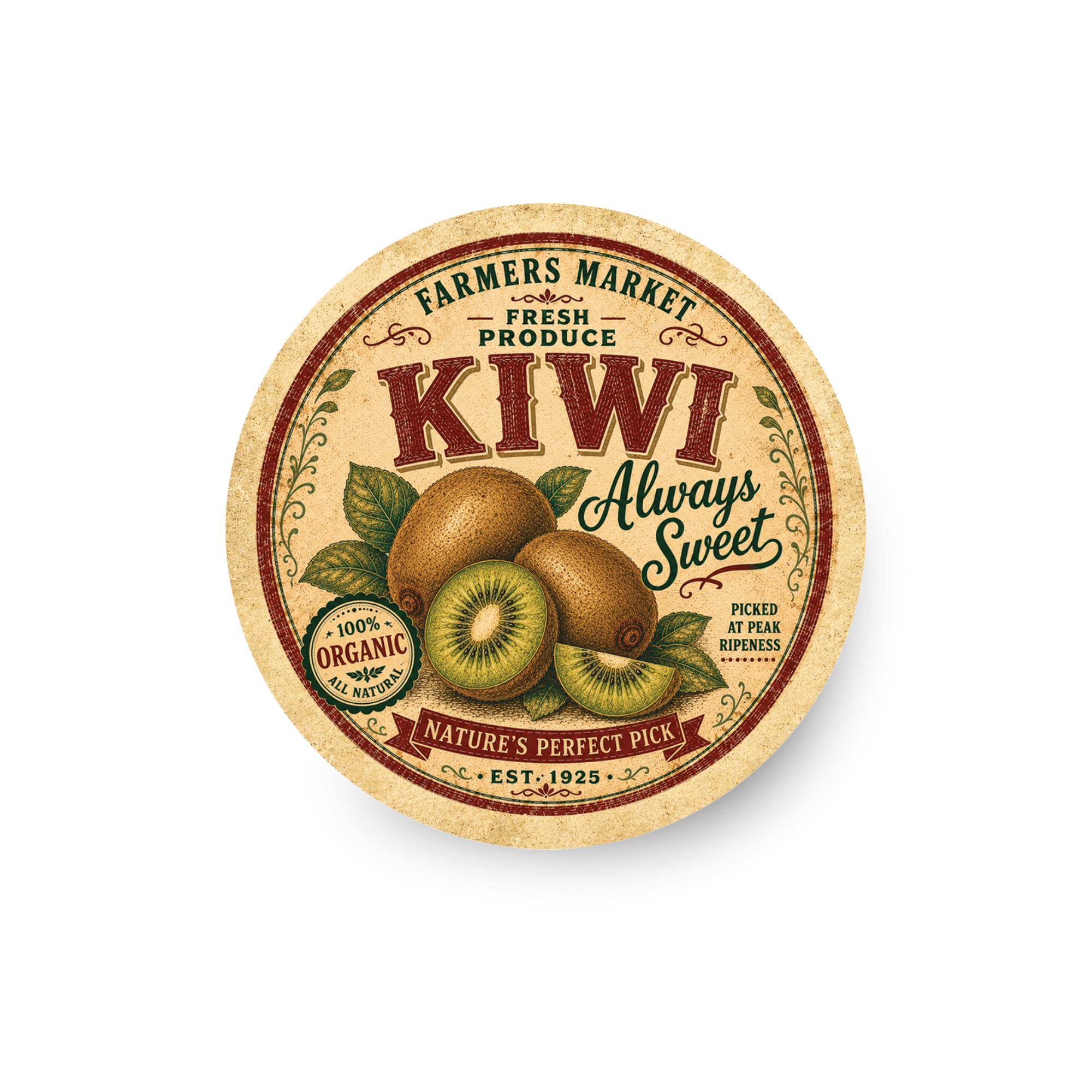 Vintage Kiwi Refrigerator Magnet