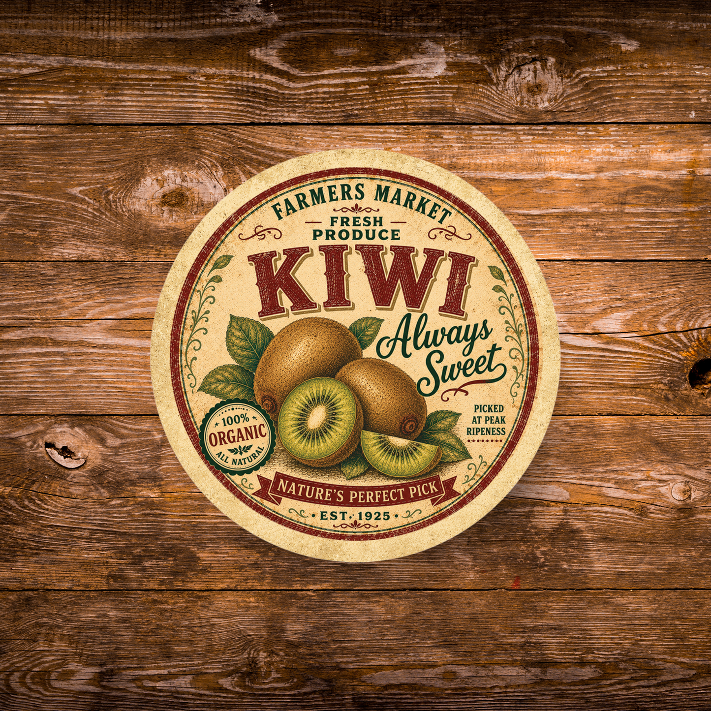 Vintage Kiwi Refrigerator Magnet