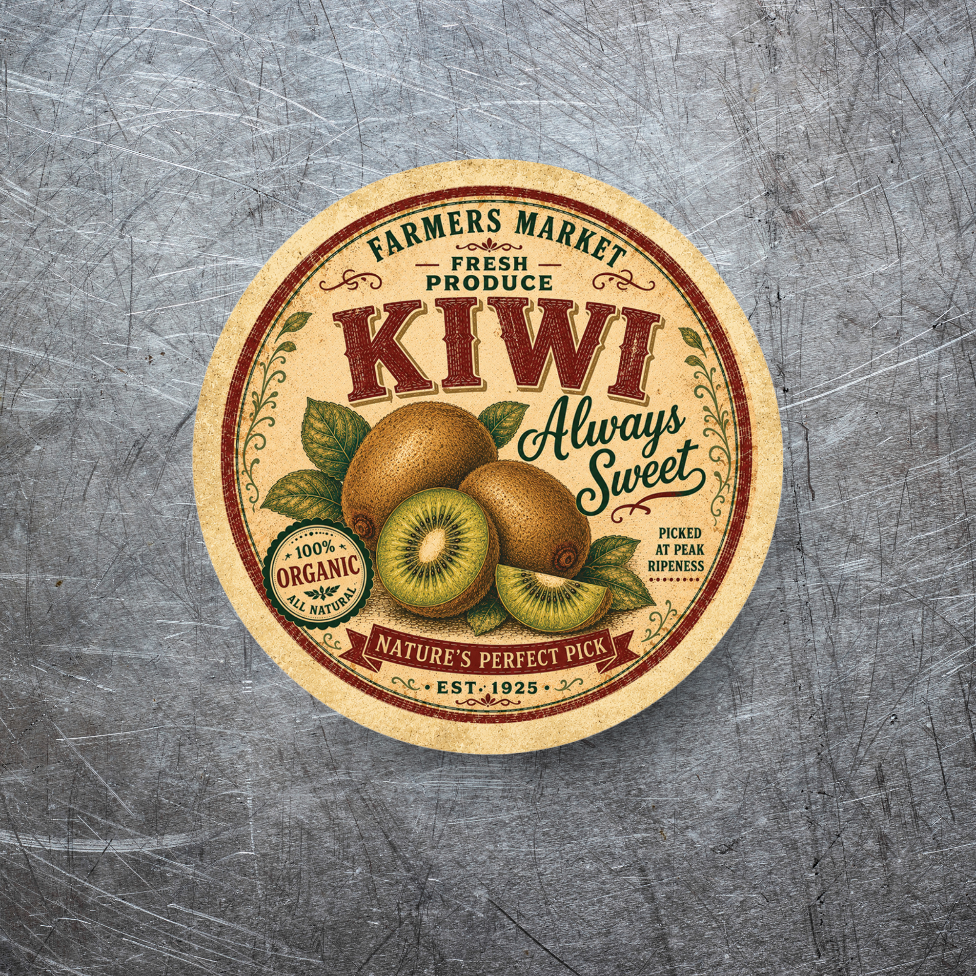 Vintage Kiwi Refrigerator Magnet