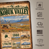 Kobuk Valley National Park sign features including aluminum construction and weather resistance