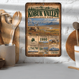Kobuk Valley National Park aluminum sign displayed in a kitchen