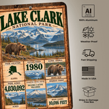Lake Clark National Park sign features including aluminum construction and weather resistance