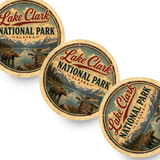 Lake Clark National Park Ceramic Coaster – 4" Round