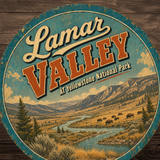 Lamar Valley Yellowstone National Park Sign 12" Round