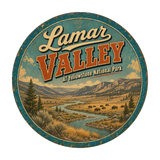 Lamar Valley Yellowstone National Park Sign 12" Round