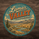 Lamar Valley Yellowstone National Park Sign 12" Round