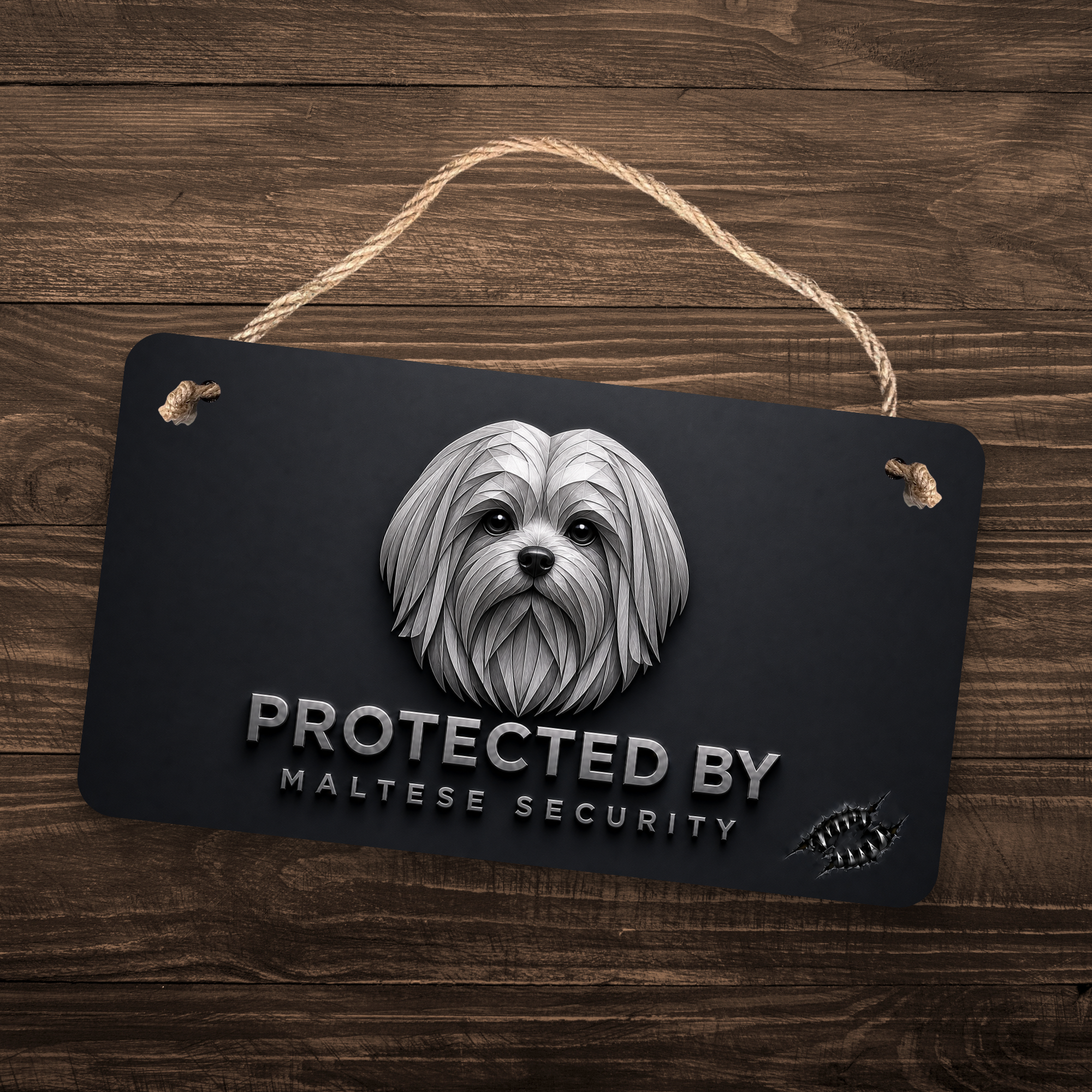 Maltese Security Sign