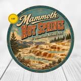 Mammoth Hot Springs Yellowstone National Park Sign 12" Round