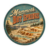 Mammoth Hot Springs Yellowstone National Park Sign 12" Round