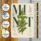 Mint Botanical Aluminum Sign – Herb Kitchen & Garden Décor