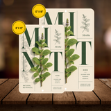 Mint Botanical Aluminum Sign – Herb Kitchen & Garden Décor