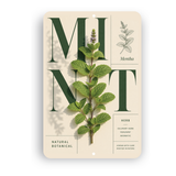 Mint Botanical Aluminum Sign – Herb Kitchen & Garden Décor