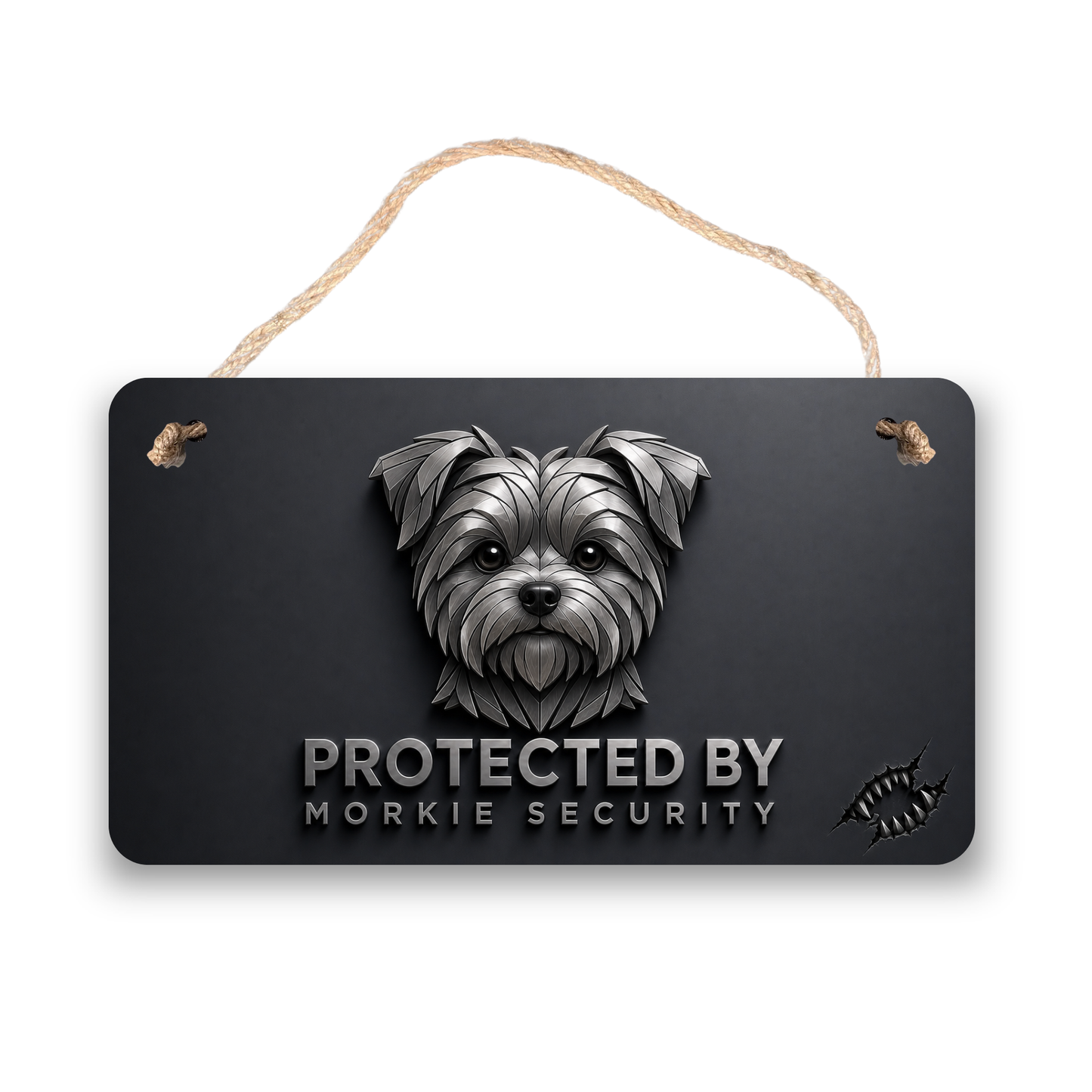 Morkie Security Sign