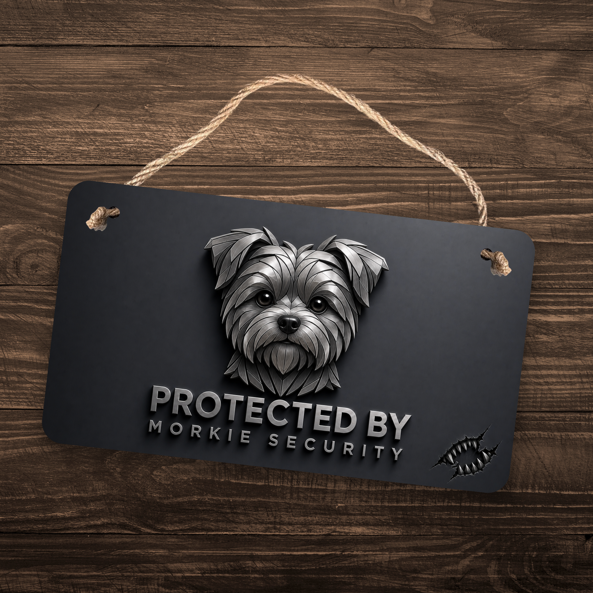 Morkie Security Sign
