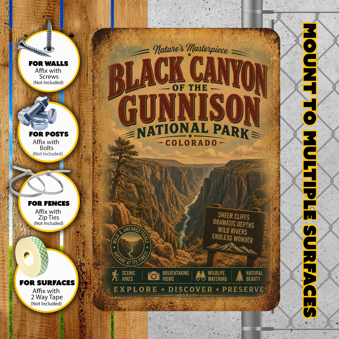 Black Canyon of the Gunnison National Park Sign