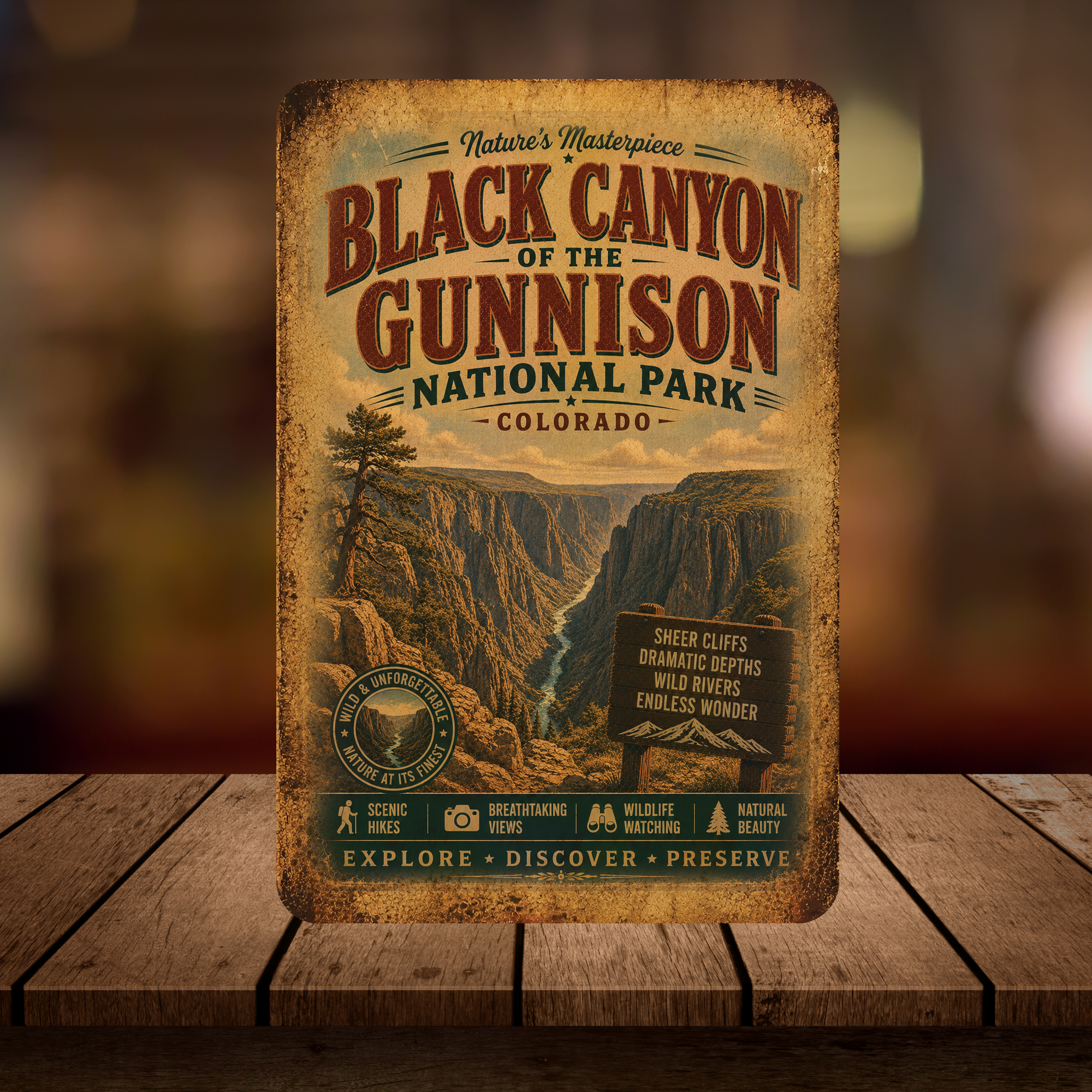 Black Canyon of the Gunnison National Park Sign