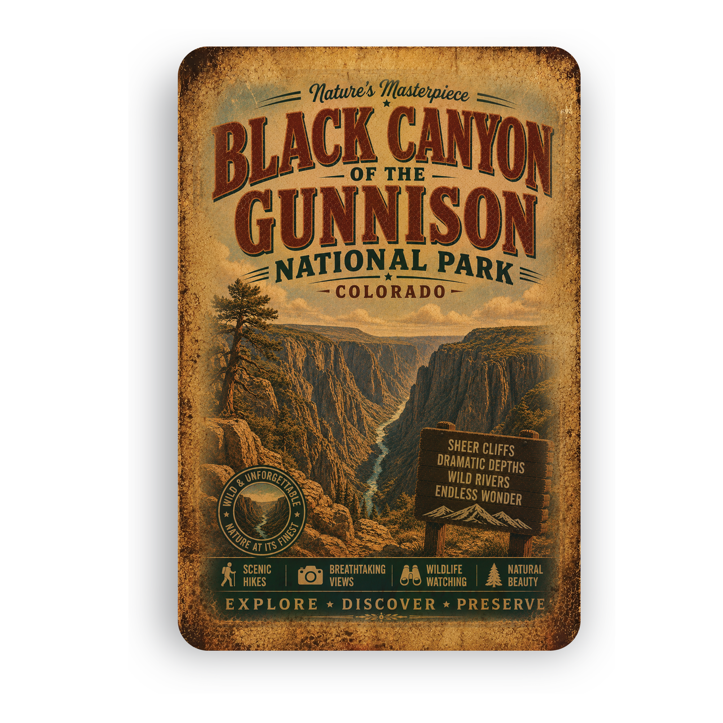 Black Canyon of the Gunnison National Park Sign