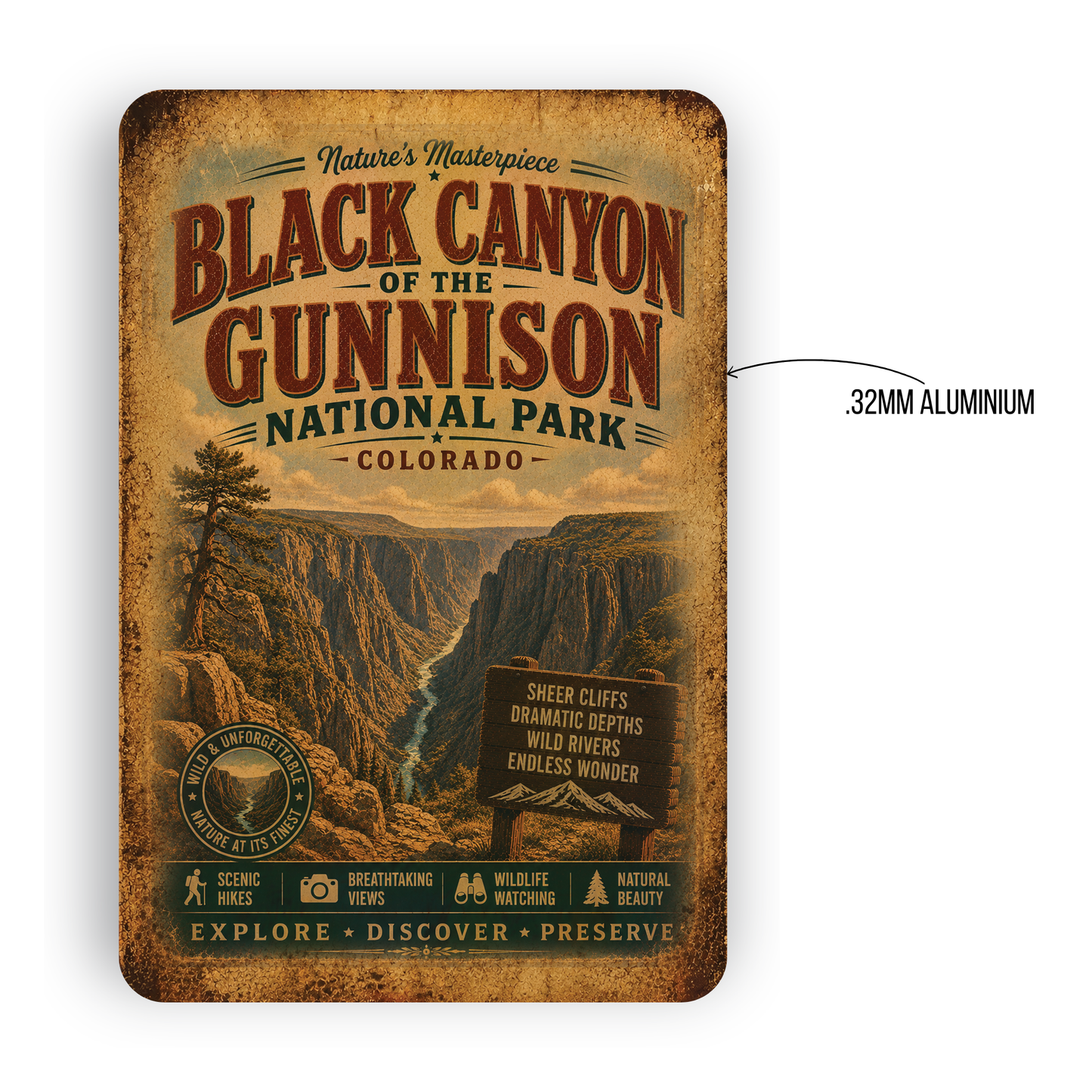 Black Canyon of the Gunnison National Park Sign