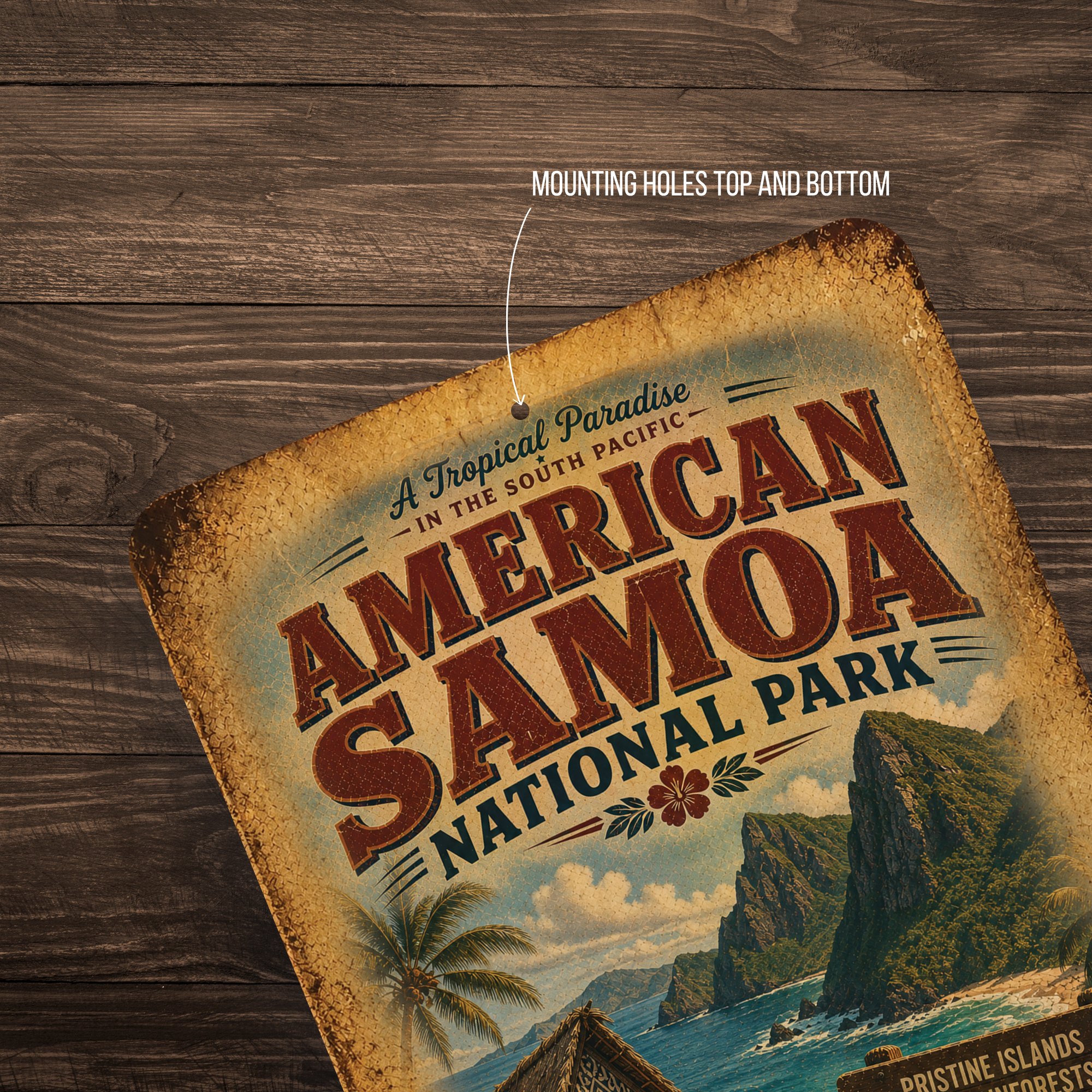 American Samoa National Park Metal Sign