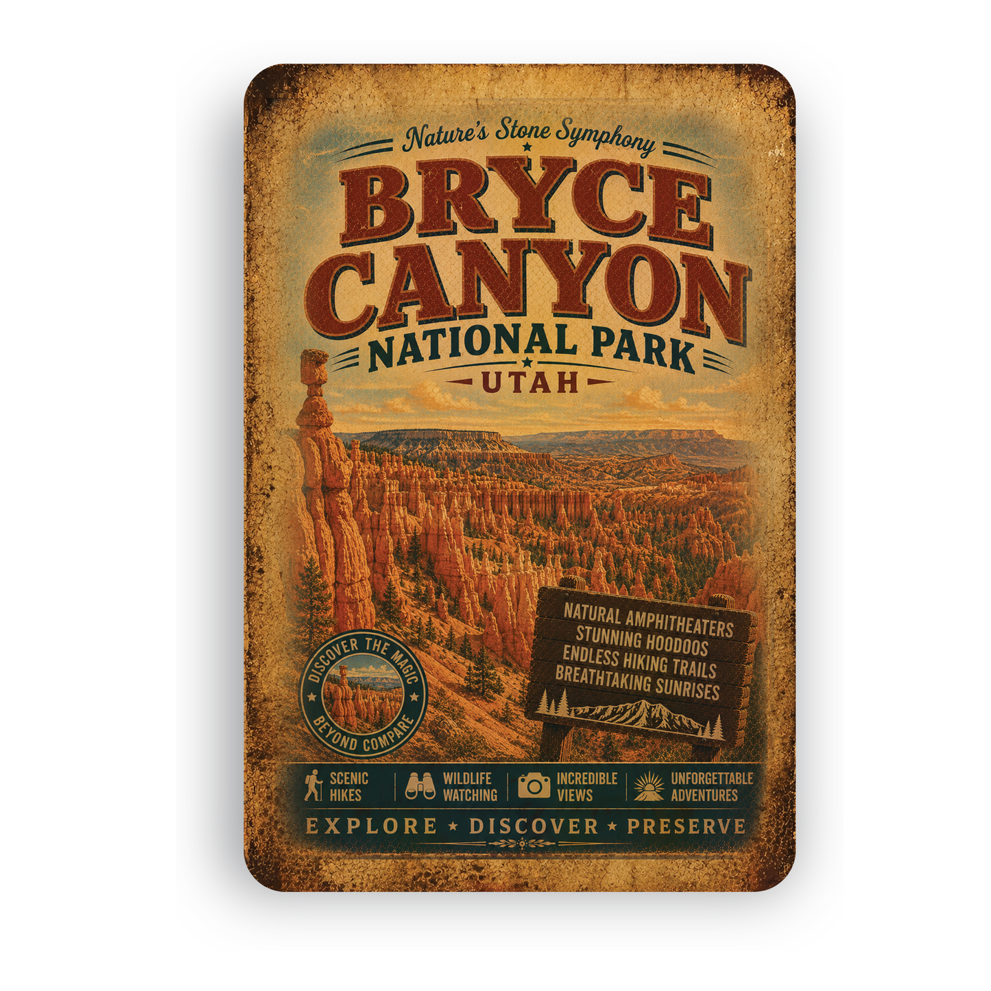 Bryce Canyon National Park Metal Sign