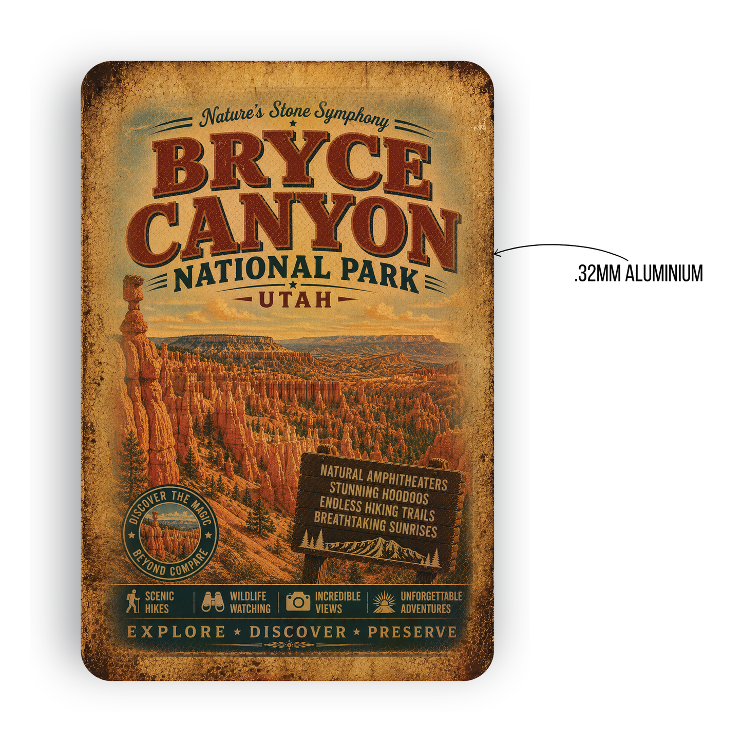 Bryce Canyon National Park Metal Sign
