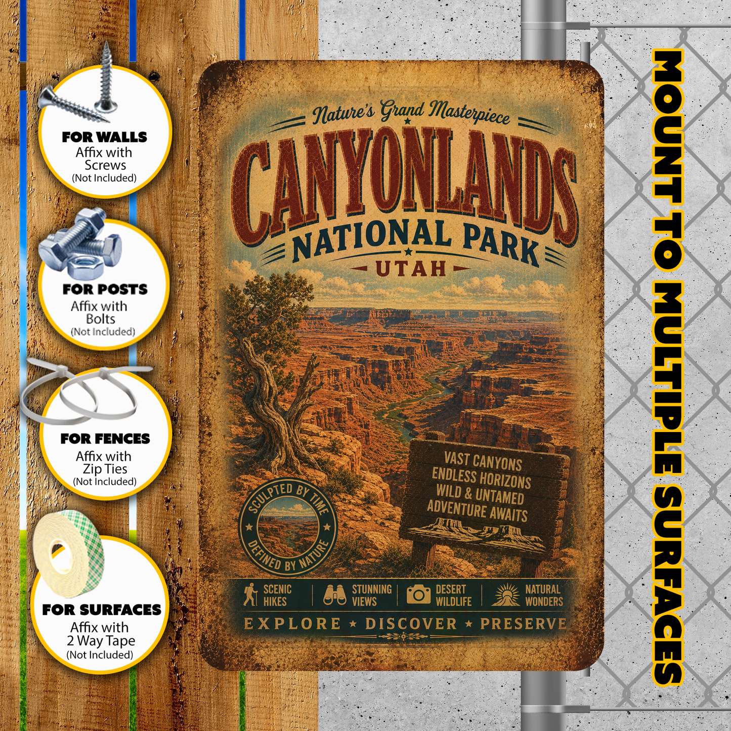 Canyonlands National Park Metal Sign