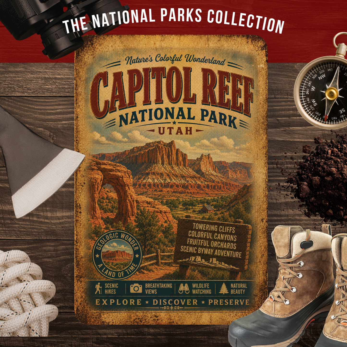 Capitol Reef National Park Metal Sign