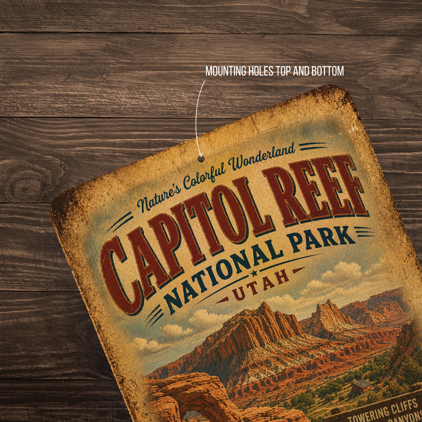 Capitol Reef National Park Metal Sign