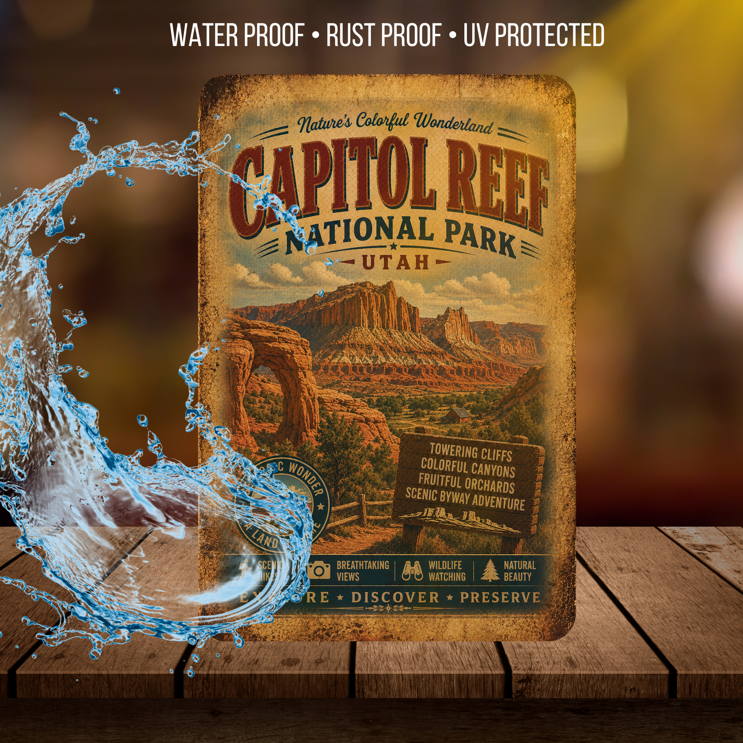 Capitol Reef National Park Metal Sign