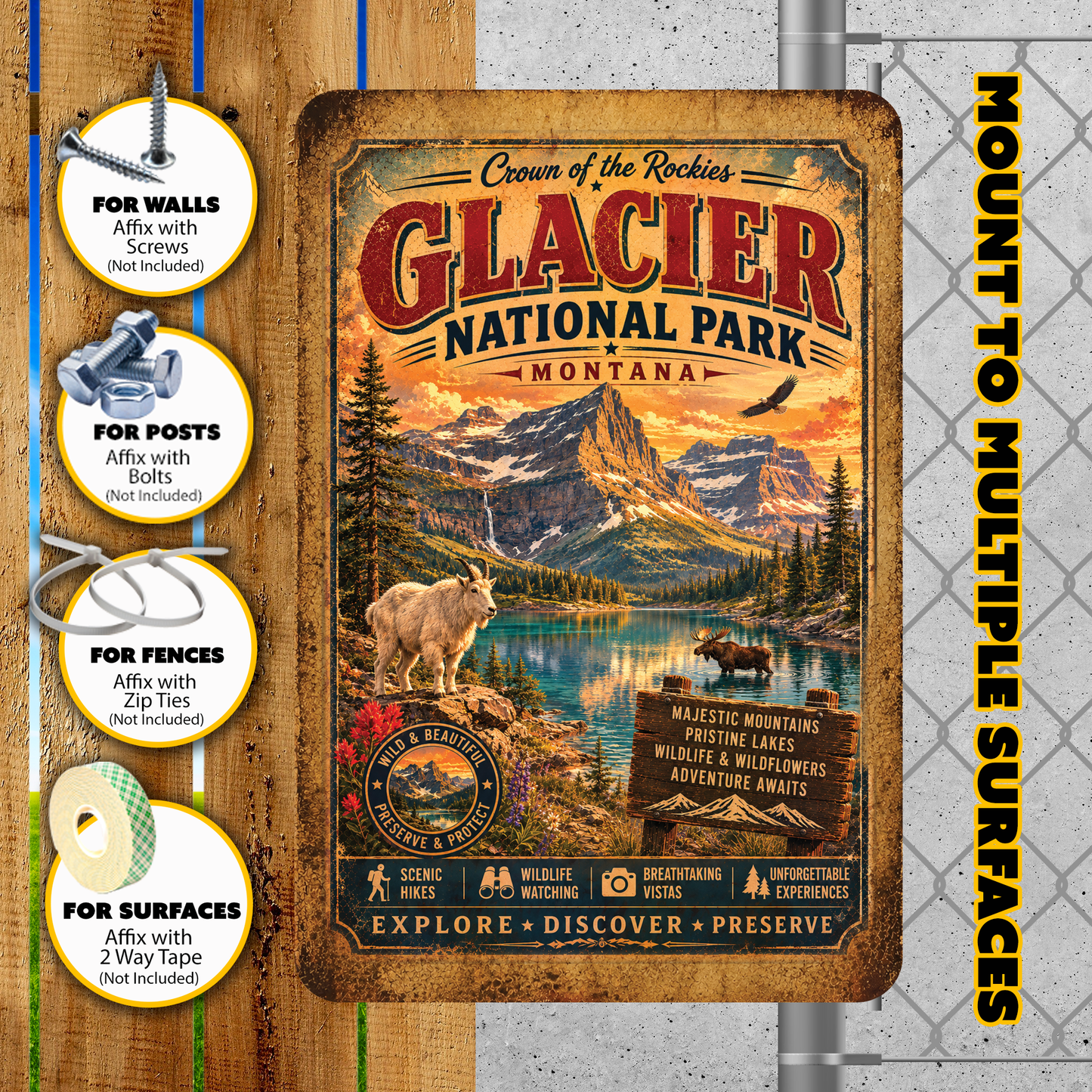 Glacier National Park Sign
