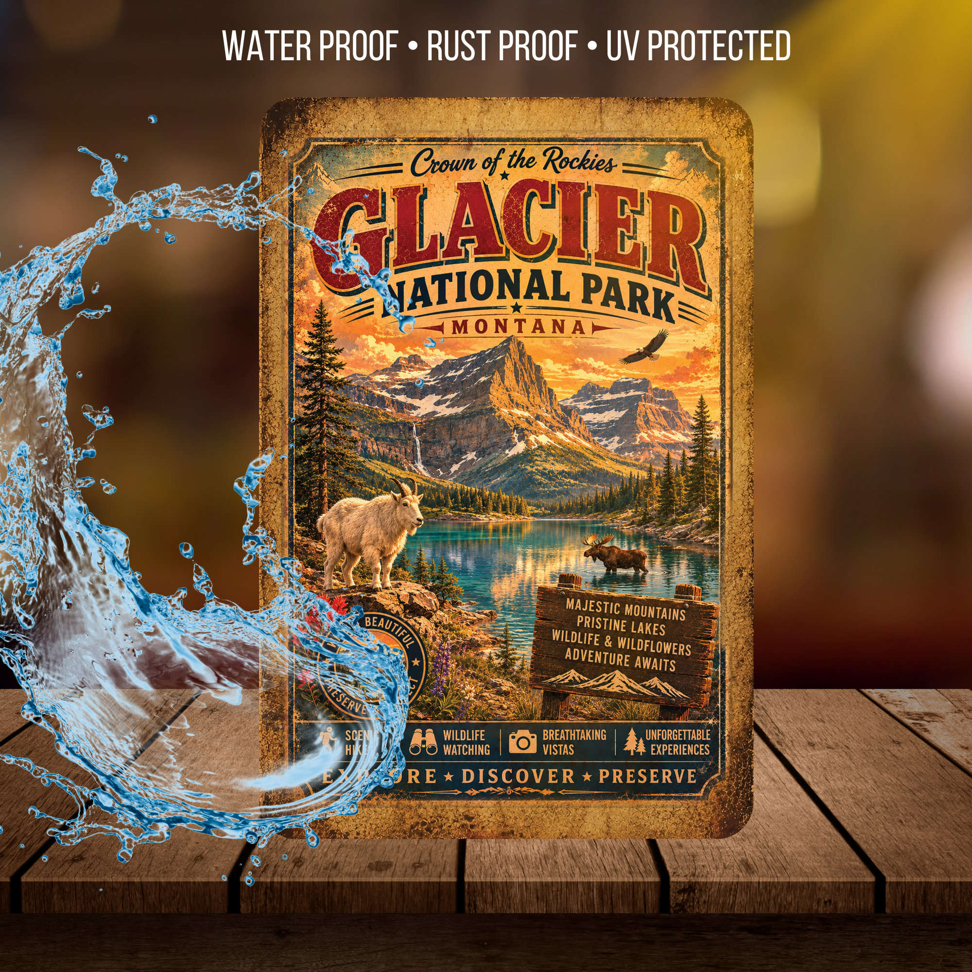 Glacier National Park Sign