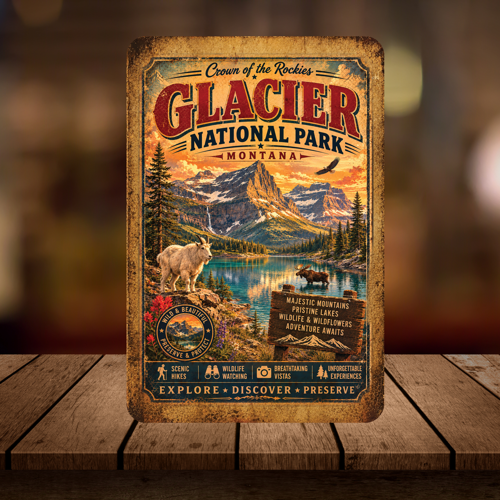 Glacier National Park Sign