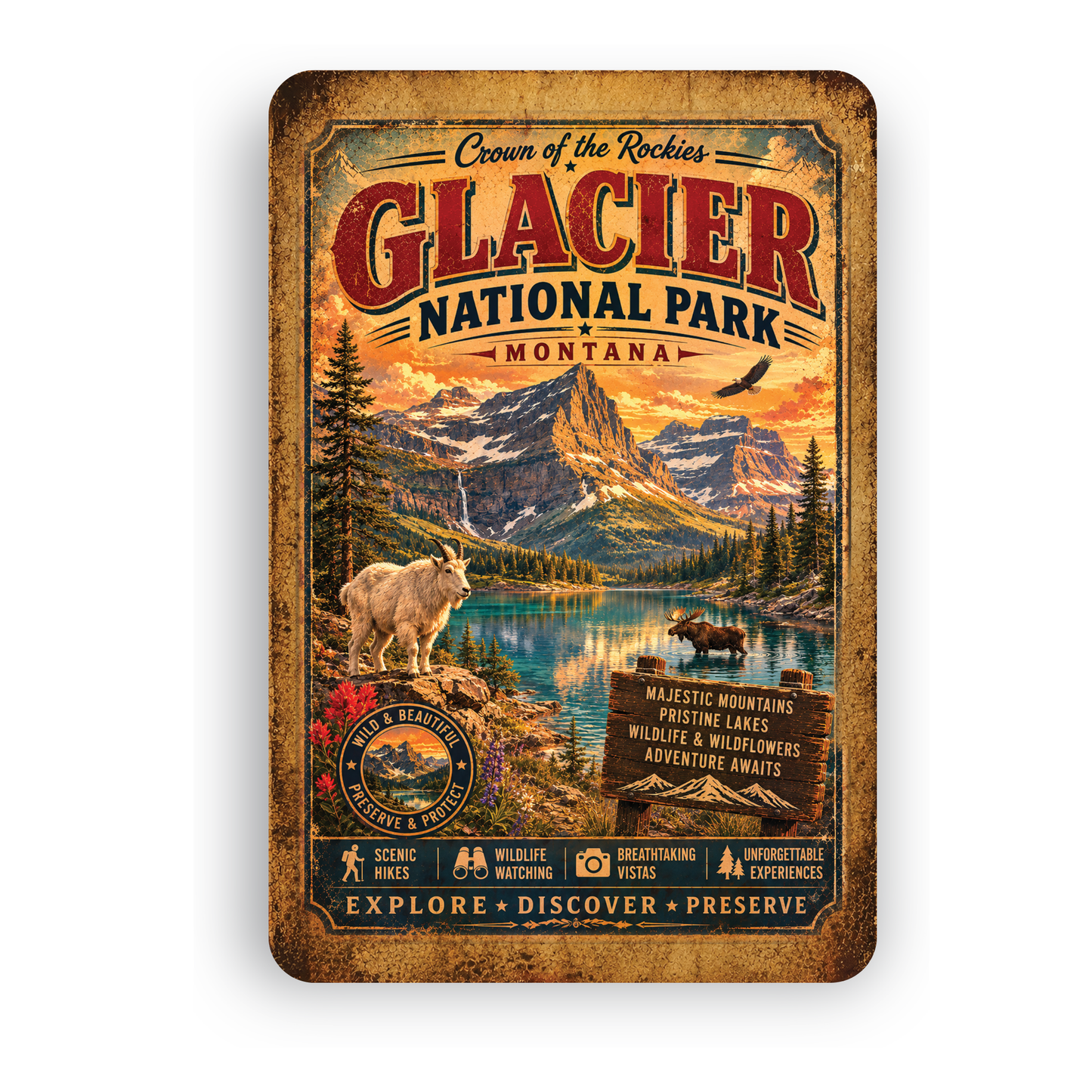 Glacier National Park Sign