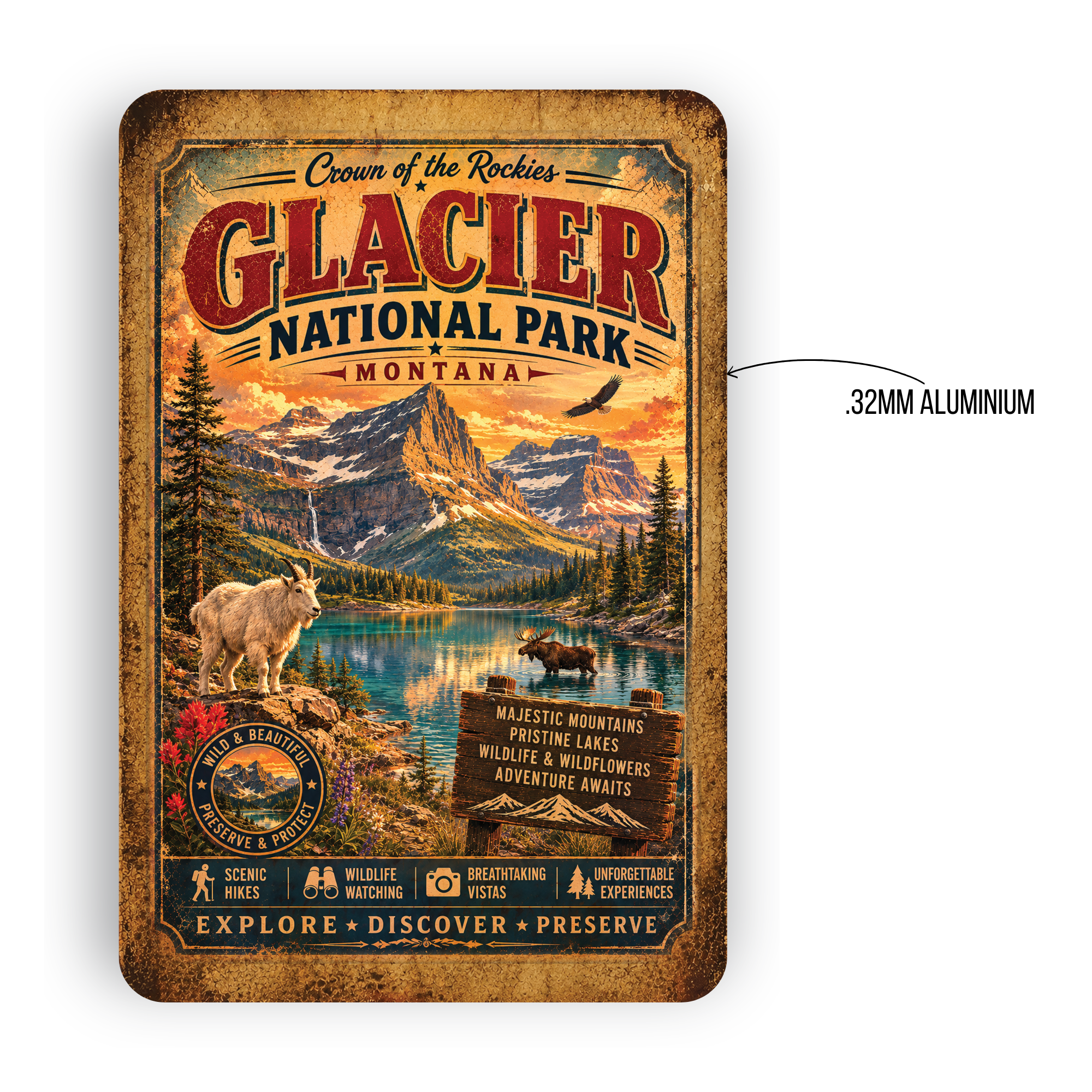Glacier National Park Sign