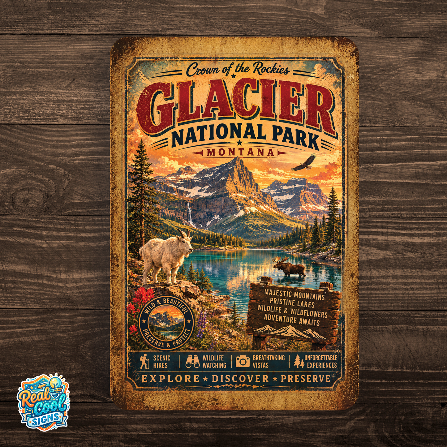Glacier National Park Sign
