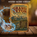 Grand Teton National Park Metal Sign