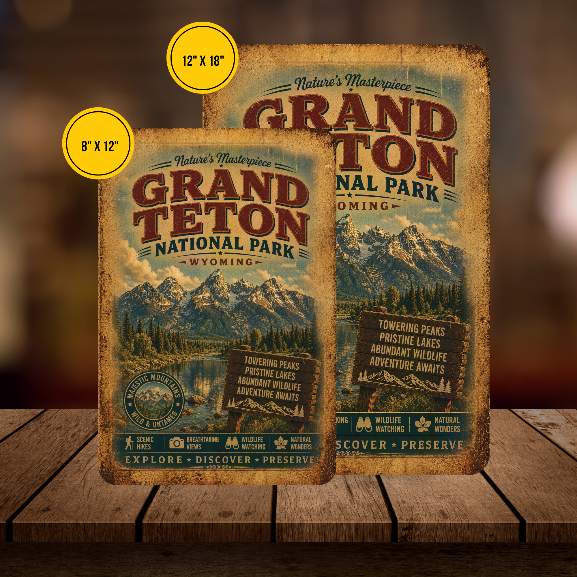 Grand Teton National Park Metal Sign