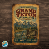 Grand Teton National Park Metal Sign