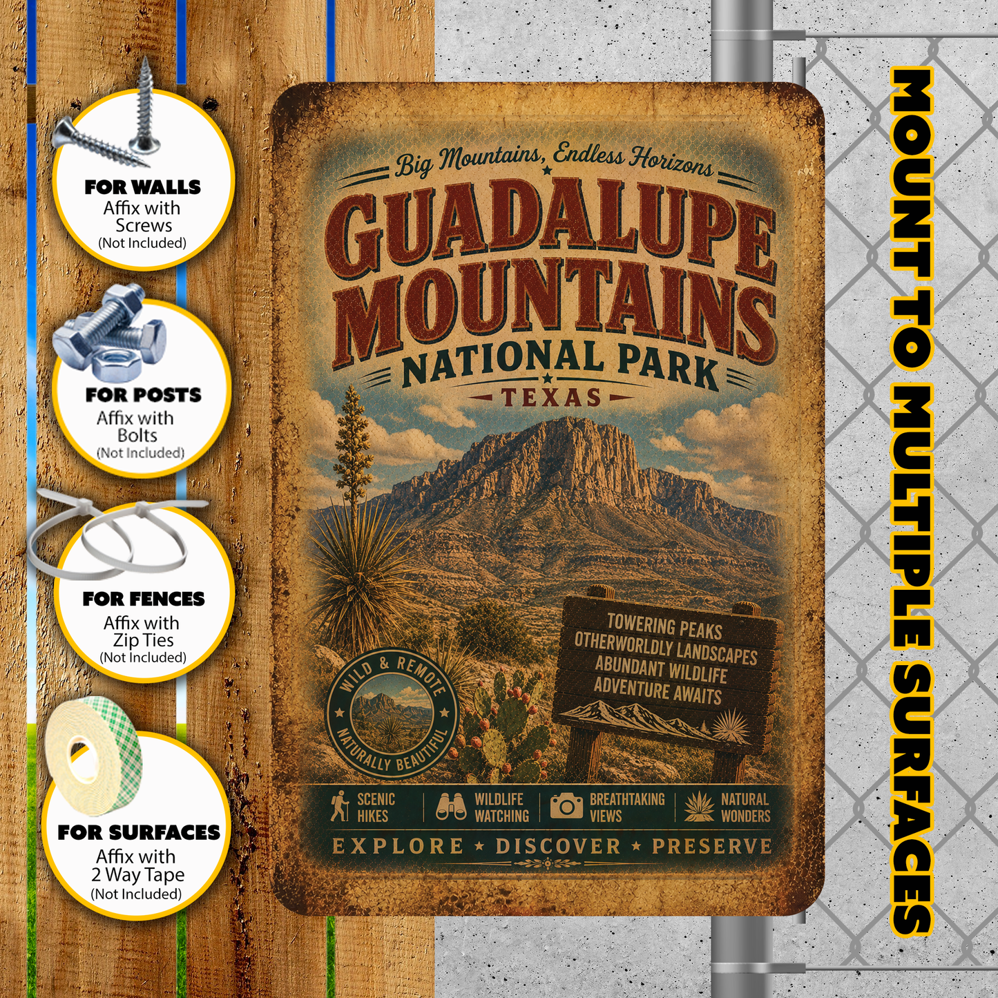 Guadalupe Mountains National Park Sign