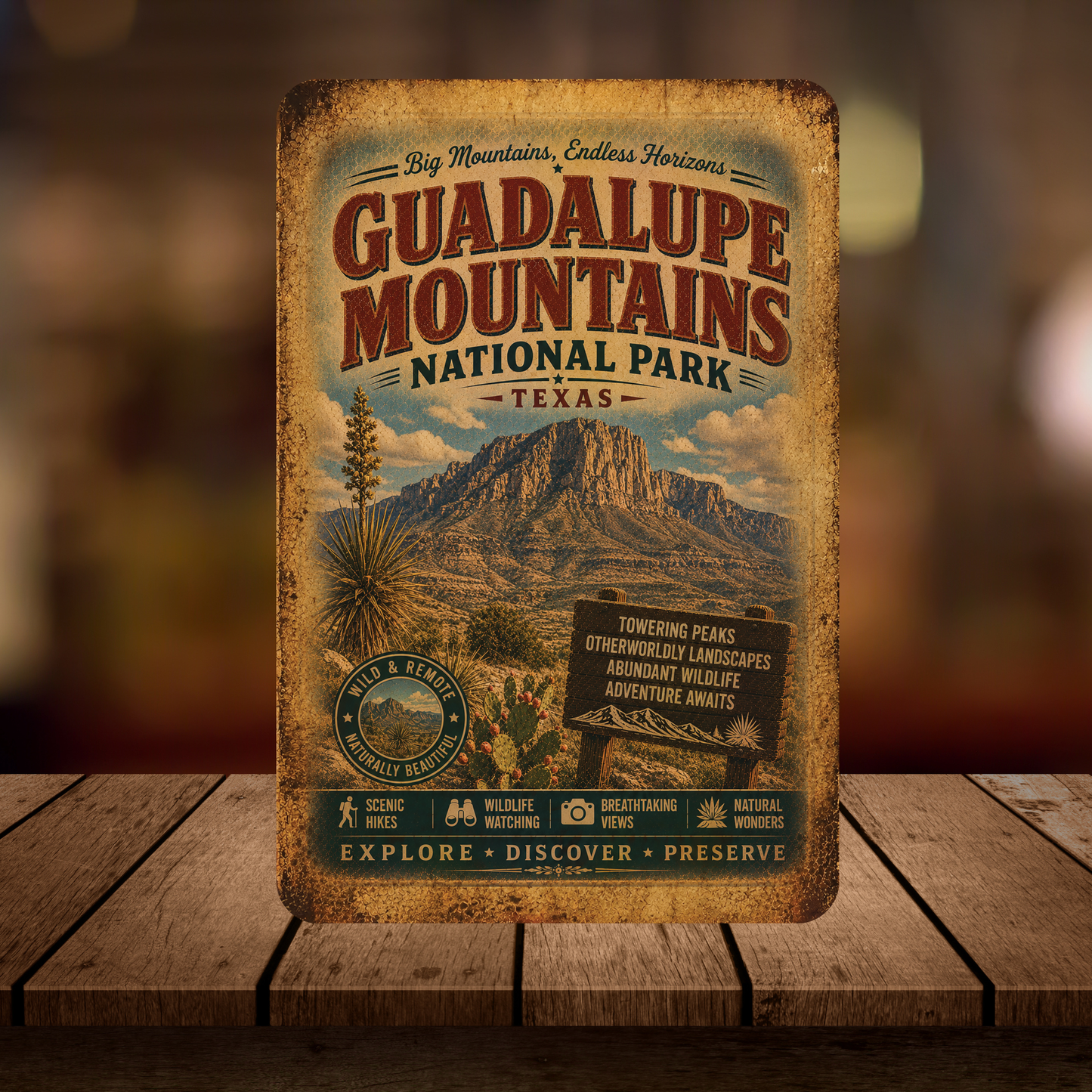 Guadalupe Mountains National Park Sign