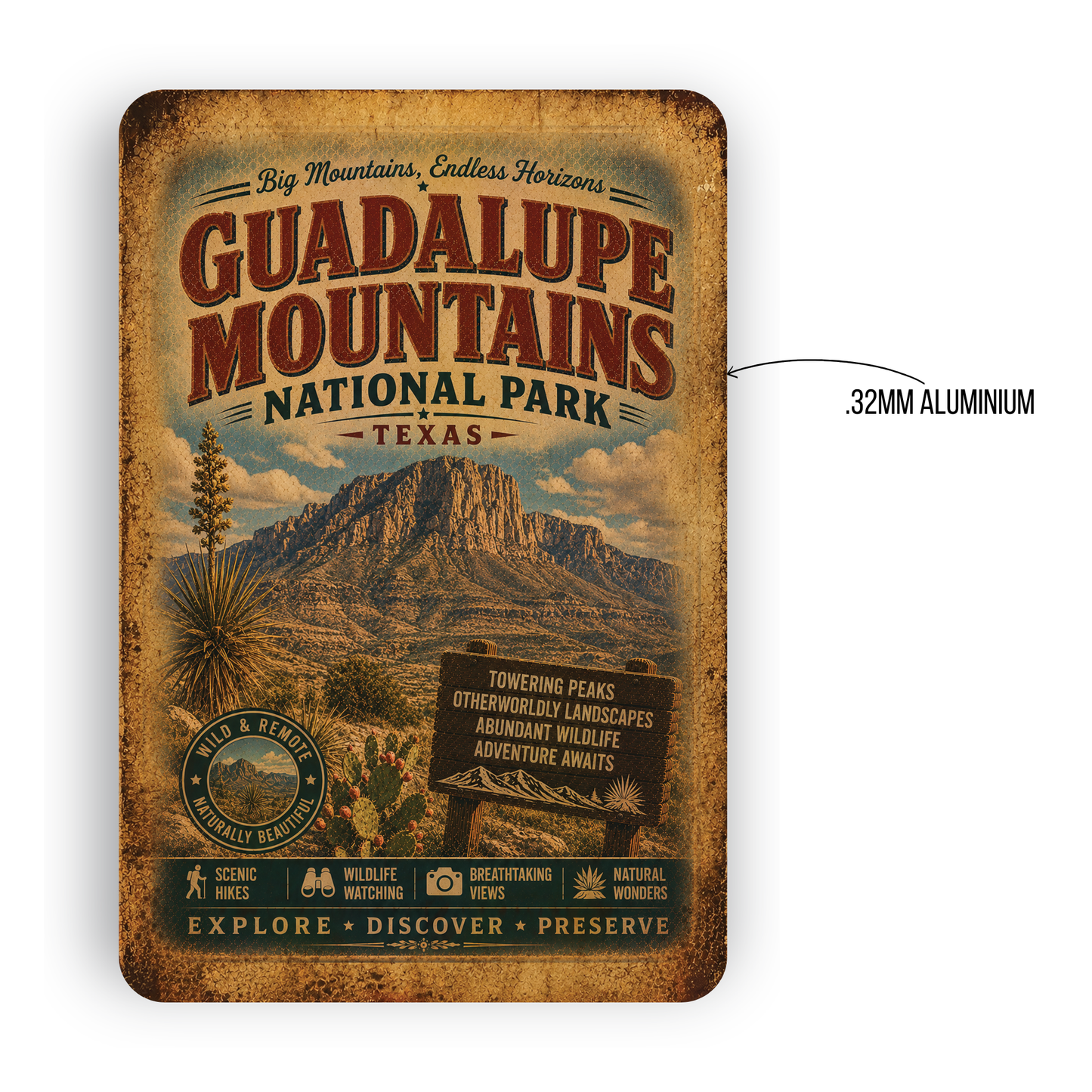 Guadalupe Mountains National Park Sign